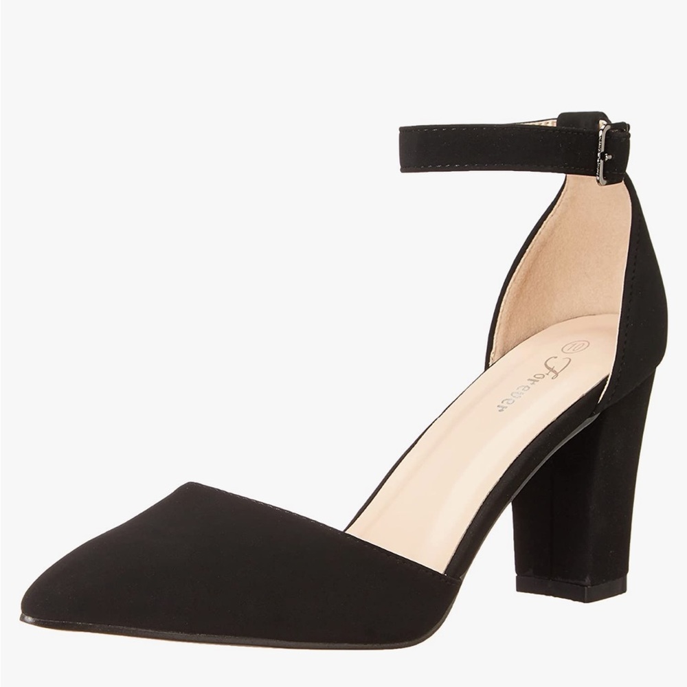 Ankle strap pointed heels